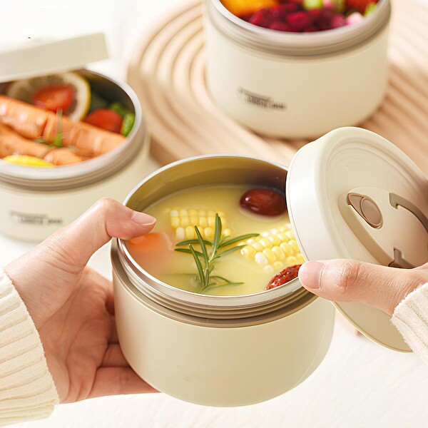 House Pratik HP107 Çantalı Paslanmaz Çelik 2'li 600- 440 ML Lunch Box Yemek Kabı