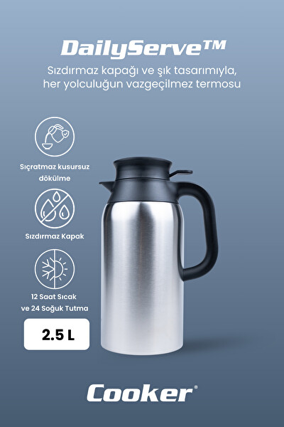 Cooker DailyServe 2.5 Litre Paslanmaz Çelik Termos CKR2123