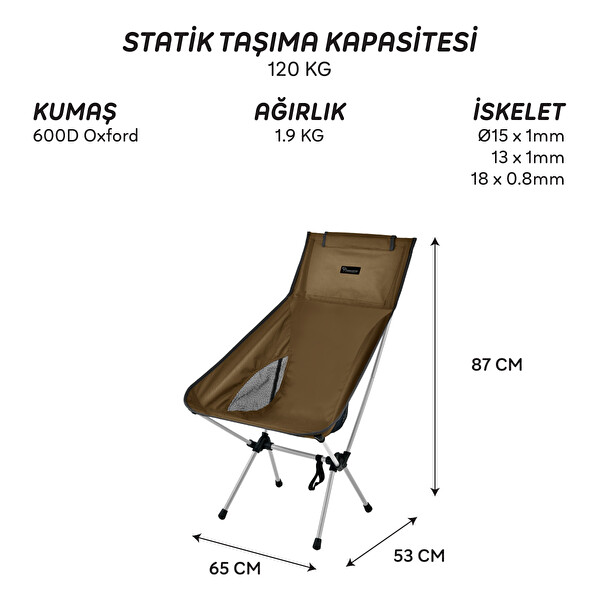 Freecamp Waylay Katlanır Sandalye Kahverengi