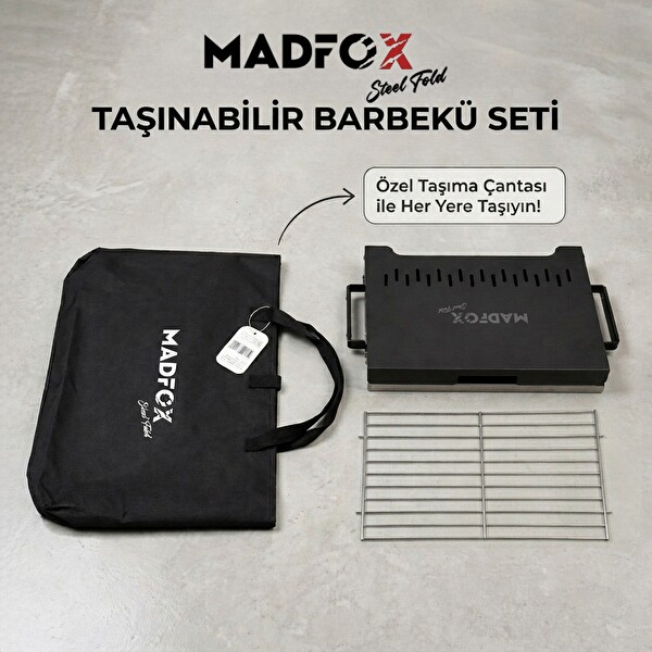Madfox SteelFold Paslanmaz Çelik Katlanabilir Mangal Silver