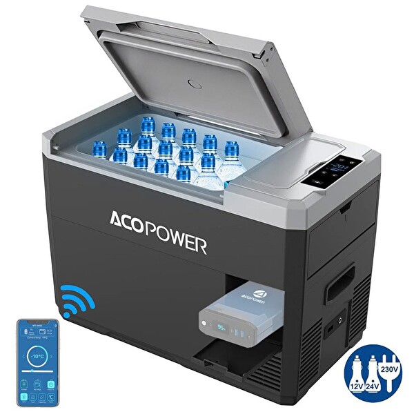Acopower V28 12/24 220 Volt 28 Litre Kompresörlü Outdoor Oto Buzdolabı - Akü Dahil Değildir