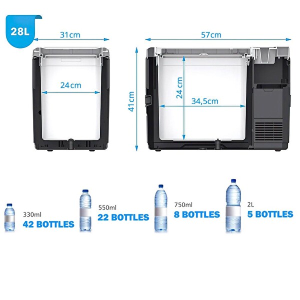Acopower V28 12/24 220 Volt 28 Litre Kompresörlü Outdoor Oto Buzdolabı - Akü Dahil Değildir
