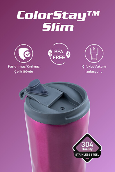 Cooker CKR2100 ColorStay Slim 500 ML Paslanmaz Çelik Bardak Termos