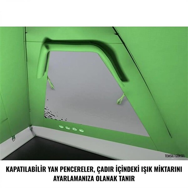 Husky Biggles 5 Kişilik Yeşil Çadır