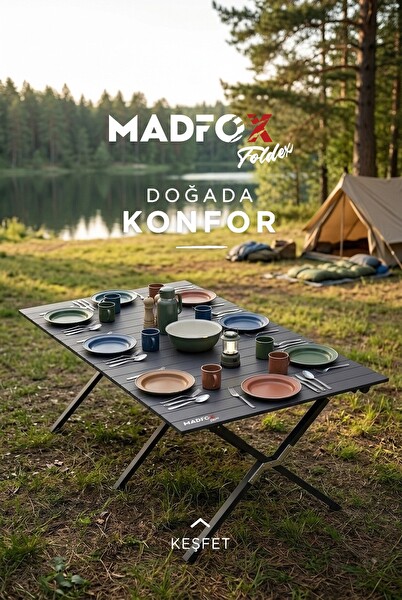 Madfox Foldex Katlanabilir Alüminyum 8 Kişilik Kamp Masası