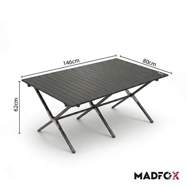 Madfox Foldex Katlanabilir Alüminyum 8 Kişilik Kamp Masası