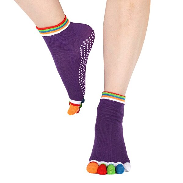 Pozitif Pozitif Renkli Parmaklar Yoga Çorap