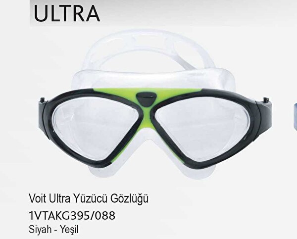 Voit Ultra Siyah Yeşil Yüzücü Gözlüğü