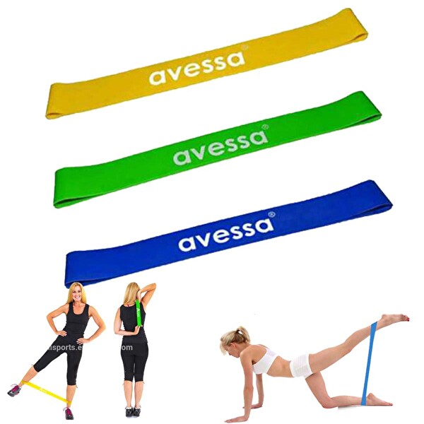 Avessa LAB100 Latex Aerobik Hafif Sarı Direnç Bandı