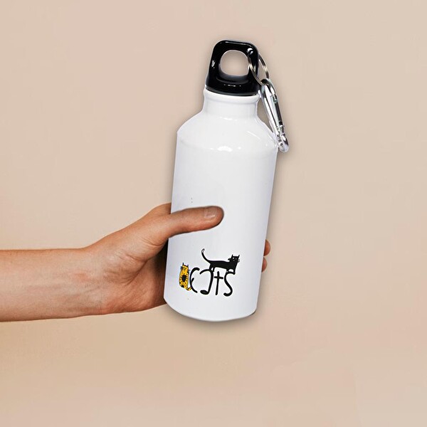 Biggdesign Cats 400 ML Karabinerli Alüminyum Matara