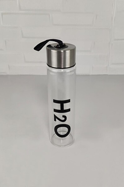 DigitHome C1-1-18 H2o Metal Kapaklı 0.4 L Borosilikat İnce Cam Matara