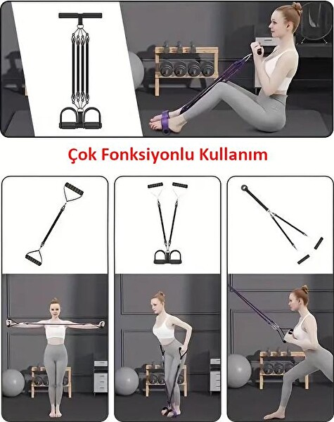 Valkyrie Çok Fonksiyonlu 10 Parça El Ayak Göğüs Kapı Yayı Egzersiz Fitness Spor Seti