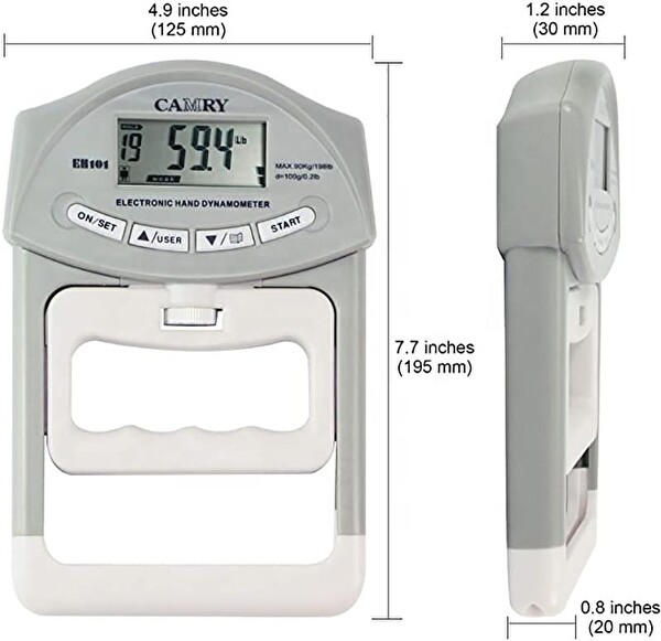 Valkyrie Dijital Hafızalı El Bilek Güç Ölçer Kas El Dinamometresi El Sıkma Kuvveti Ölçüm Cihazı