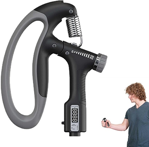 Valkyrie 10-100 KG Otomatik Sayaçlı Ayarlanabilir El Yayı Bilek Kol Parmak Güçlendirici