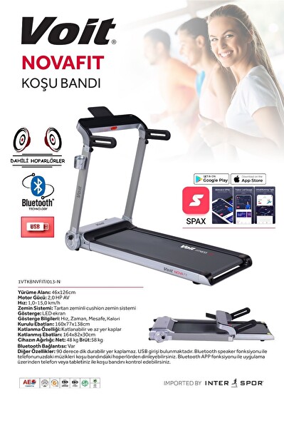 Voit Nova Fit Gri Koşu Bandı
