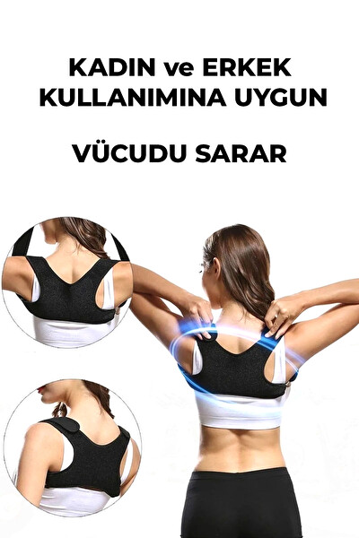 Pikas EX-105 Kadın Erkek Kamburluk Sırt Omuz Kifoz Dik Duruş Korsesi