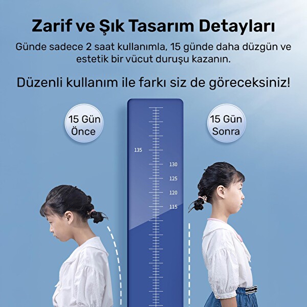 NPO ADD01P Şarjlı Titreşimli Otomatik Hatırlatıcı Kamburluk Giderici Ergonomik Pembe Akıllı Duruş Düzeltici