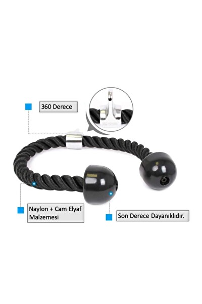Proforce Bar 103 Kauçuk Tutma Kollu Kısa Triceps - Biceps Rope Bar