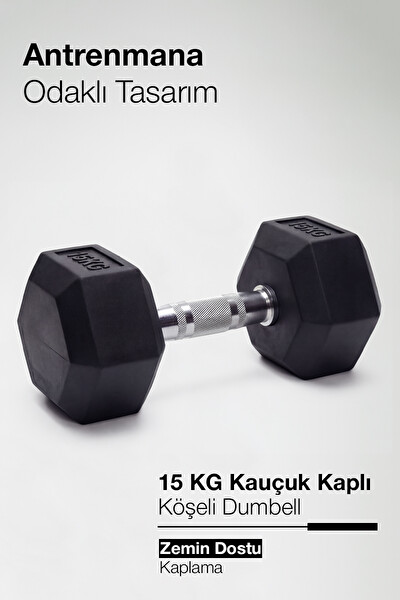 Proforce Çelik Ağırlık Metal Tutma Yerlerine Sahip Tekli Dambıl - 15 KG Tekli