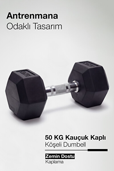 Proforce Çelik Ağırlık Metal Tutma Yerlerine Sahip Tekli Dambıl - 50 KG Tekli