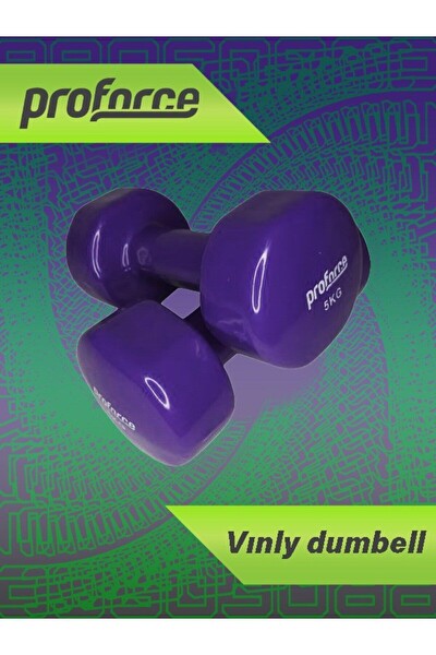 Proforce Vdb Dışı Vinil Kaplı İçi Çelik Döküm Ağırlık Dambıl 5 KG - Tek Adet
