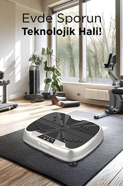 Torima VEP-1000 Beyaz Yüksek Titreşimli Programlı Kumandalı Egzersiz Aleti ve Kondisyon Aleti