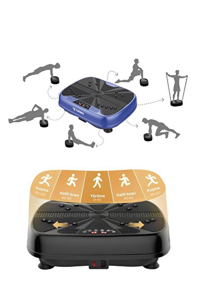 Torima VEP-1000 Beyaz Yüksek Titreşimli Programlı Kumandalı Egzersiz Aleti ve Kondisyon Aleti