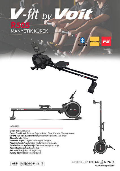 VFit BY Voit R505 Manyetik Kürek