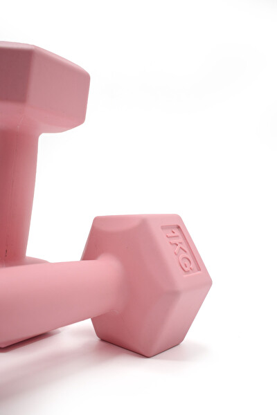 Walke Köşeli Fuşya Plastik Dambıl Ağırlık Seti 1 KG X 2 Adet