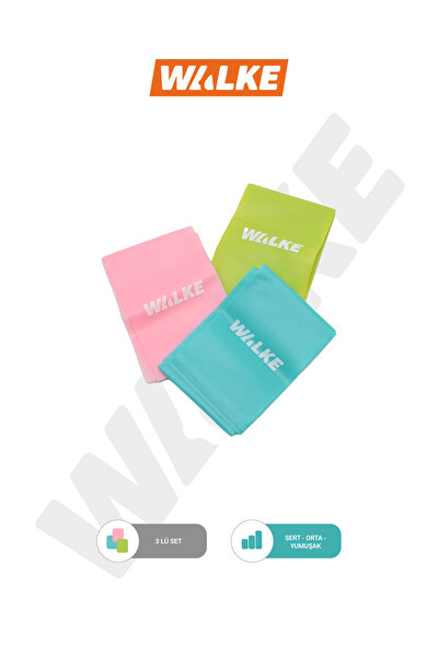 Walke 3 Lü Pilates Direnç Bandı Seti