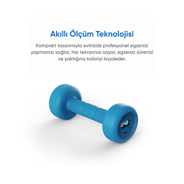 Şımart Akıllı Dambıl 2x1Kg Uygulama Destekli Sesli Yönlendirmeli LCD Ekranlı