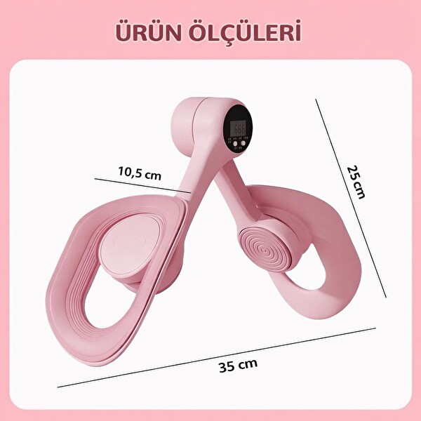 Valkyrie Dijital Ekranlı Pelvik Taban Yoga Ve Kas Egzersizi Uyumlu Egzersiz Aleti - Pembe