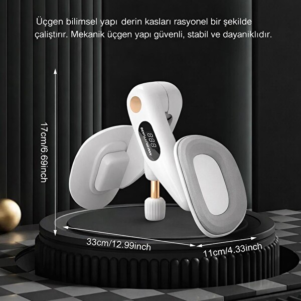 Valkyrie Pelvik Dijital Sayaçlı Çok Amaçlı Ayarlanabilir Dirençli Bacak Ve Üst Vücut Egzersiz Aleti - Gri