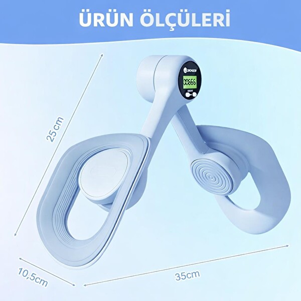Valkyrie Dijital Ekranlı Pelvik Taban Yoga Ve Kas Egzersizi Uyumlu Egzersiz Aleti - Mavi