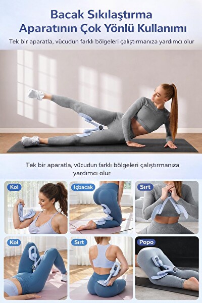 Valkyrie Dijital Ekranlı Pelvik Taban Yoga Ve Kas Egzersizi Uyumlu Egzersiz Aleti - Mavi