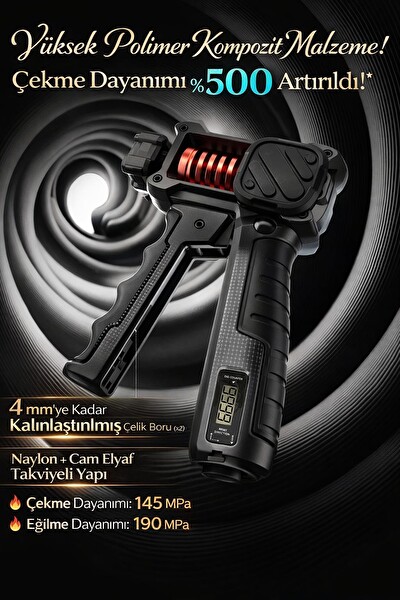 Valkyrie Ayarlanabilir El Kavrama Aleti 20–120 KG Dijital Sayaçlı Profesyonel Ön Kol - Bilek Güçlendirici