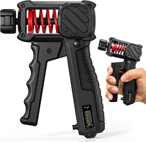 Valkyrie Ayarlanabilir El Kavrama Aleti 20–120 KG Dijital Sayaçlı Profesyonel Ön Kol - Bilek Güçlendirici