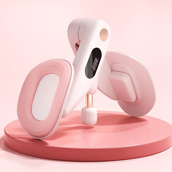 Valkyrie Pelvik Dijital Sayaçlı Çok Amaçlı Bacak ve Üst Vücut Egzersiz Aleti - Ayarlanabilir Dirençli Pembe