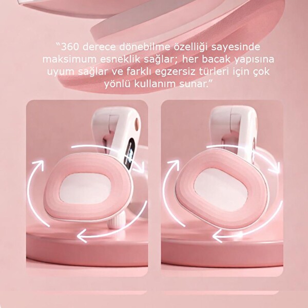 Valkyrie Pelvik Dijital Sayaçlı Çok Amaçlı Bacak ve Üst Vücut Egzersiz Aleti - Ayarlanabilir Dirençli Pembe