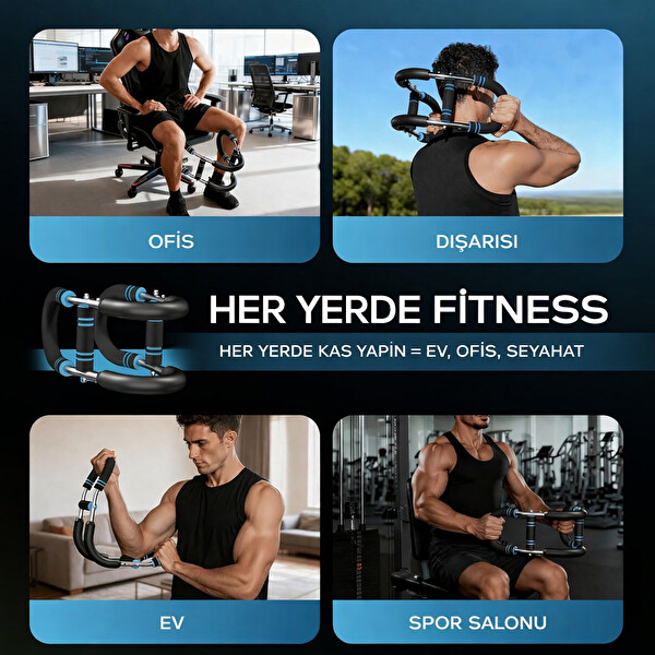 Valkyrie 3 Kademeli Ayarlanabilir Dirençli Çok Fonksiyonlu Egzersiz Aleti - Göğüs Kol Sırt Bacak Kas Biceps Triceps Geliştirici