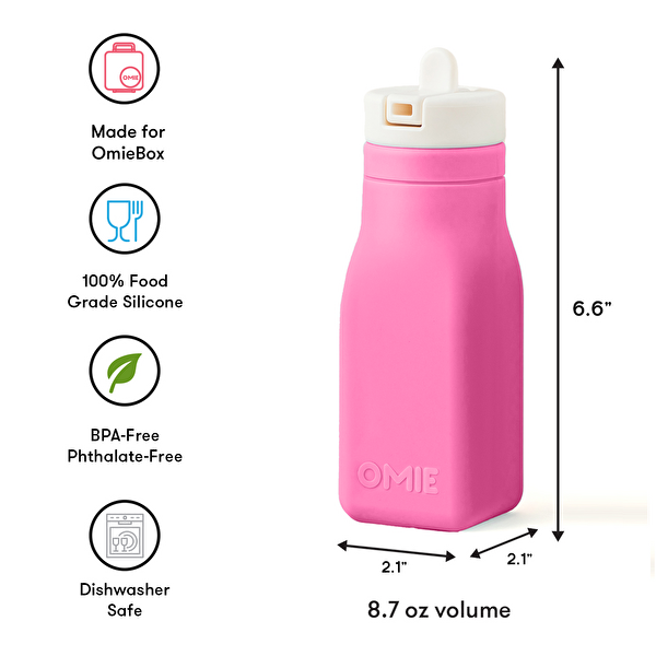Omiebox OmieBottle BPAsız Silikon Suluk Pembe