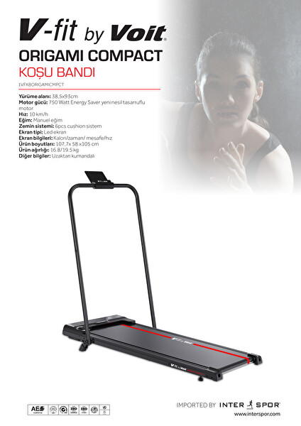 VFit By Voit Origami Compact Koşu Bandı