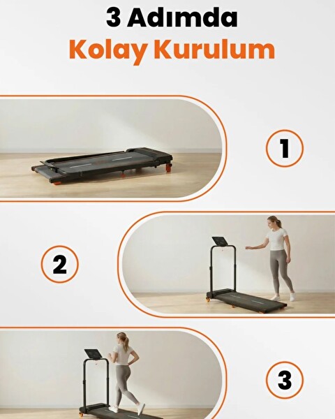 Bezt Run Smart Katlanabilir Koşu Bandı Siyah