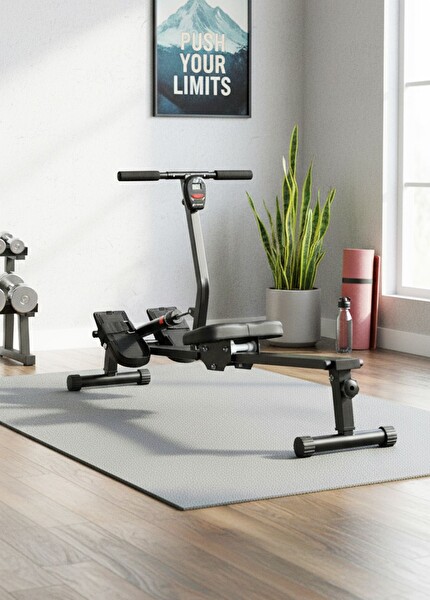 Triathlon T‑238 12 Kademeli Direnç LCD Ekran Paslanmaz Çelik Amortisörlü Kondisyon Küreği Fitness Aleti