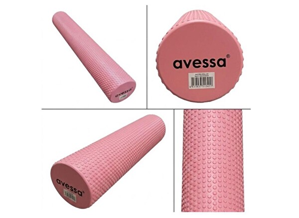 Avessa Afr Masajlı Uzun Foam Roller Pembe 90x15 CM