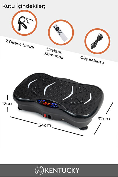 Konsolplus 3D 5 Programlı Titreşimli Spor Kondisyon Fitness Egzersiz Aleti Siyah