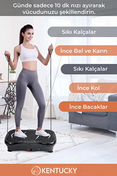 Konsolplus 3D 5 Programlı Titreşimli Spor Kondisyon Fitness Egzersiz Aleti Siyah