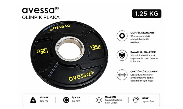 Avessa OP-1.25KG Olimpik Plaka - 1.25 KG