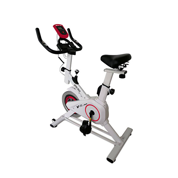 VFit SB100 Pro Elden Nabız Ölçer Direnci Ayarlanabilir Beyaz Spinning Bisikleti