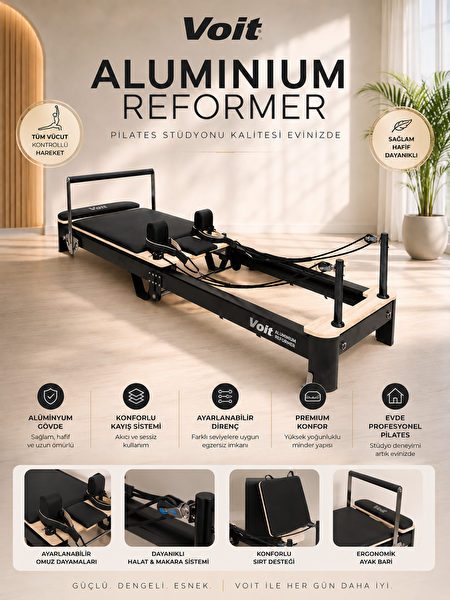 Voit Aluminium Alüminyum Gövde Ayarlanabilir Direnç Profesyonel Reformer Pilates Aleti
